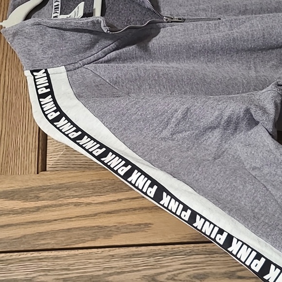 A2. PINK by VS gray and white sweatshirt - Picture 2 of 4